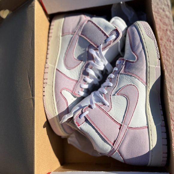 Nike Dunk High 1985 - Barely Rose Denim - Mens 12.5 - Picture 6 of 8